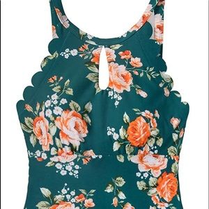 NWT Cupshe floral one piece bathing suit
